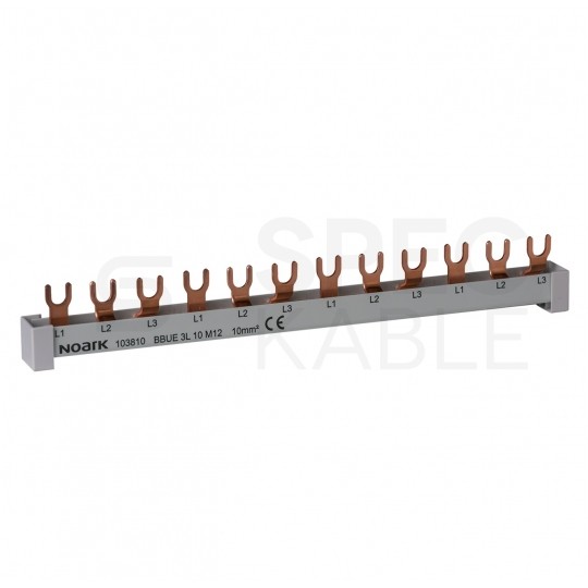 Szyna łączeniowa widełkowa SLIM 3-fazowa 10mm2 63A na 18 modułów NOARK