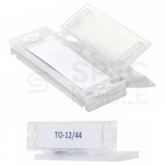 Tabliczki opisowe zamykane 12x44mm 10szt. do oznaczania przewodów, rurek, kabli itp.