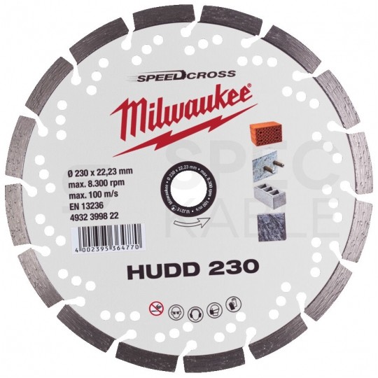 Tarcza diamentowa tnąca HUDD 230x2,6mm SPEEDCROSS MILWAUKEE