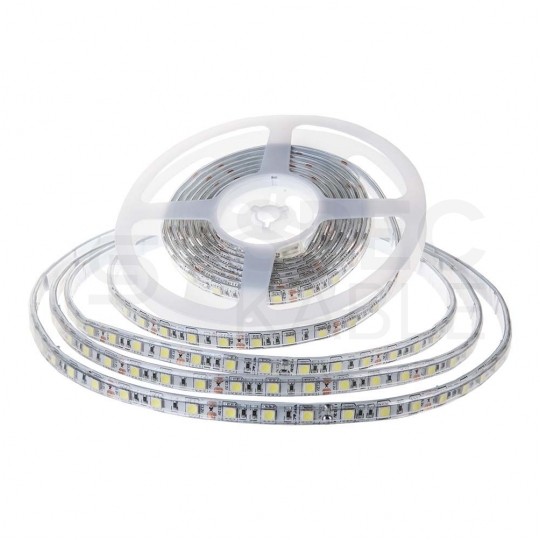 Taśma 1200x LED SMD 2835 7,5W/mb IP65 24V op=10m barwa WW biała ciepła V-TAC VT-2835 120-IP65-N