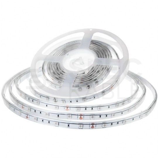 Taśma 150x LED RGB 5050 4.8W/mb IP65 12V op=5m wielokolorowa V-TAC VT-5050