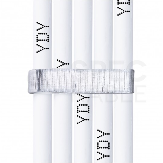 Taśma aluminiowa cięta do mocowania kabli (np. YDY, YDYp) Uchwyt kablowy 120mm z otworem 3,4mm TA-C-120 1kg