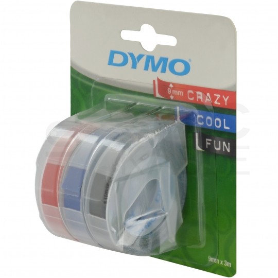 Taśma DYMO 3D 9mm x 3m blister=3szt mix kolorów s0847750