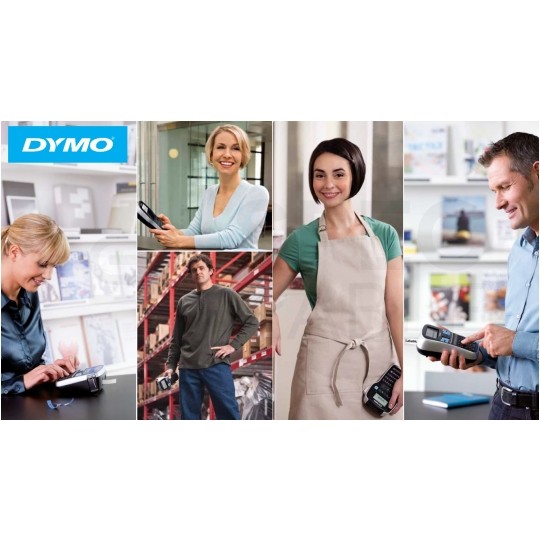 Taśma DYMO D1 Standard 12mm x 7m (biała / czarny nadruk) PACK 10szt. [2093097] ORYGINALNA