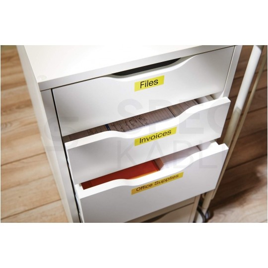 Taśma DYMO D1 Standard 12mm x 7m (biała / czarny nadruk) PACK 10szt. [2093097] ORYGINALNA