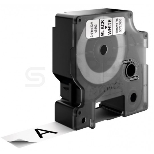 Taśma DYMO D1 Standard 19mm x 7m (biała / czarny nadruk) PACK 10szt. [2093098] ORYGINALNA