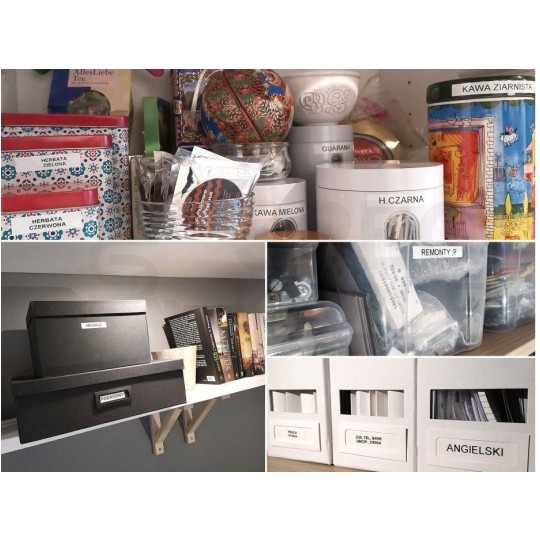 Taśma DYMO D1 Standard 19mm x 7m (biała / czarny nadruk) PACK 10szt. [2093098] ORYGINALNA