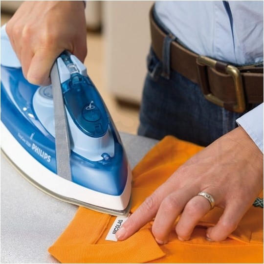 Taśma DYMO LT do wprasowania 12mm x 2m (biała / czarny nadruk) [18769 / S0718850] ORYGINALNA