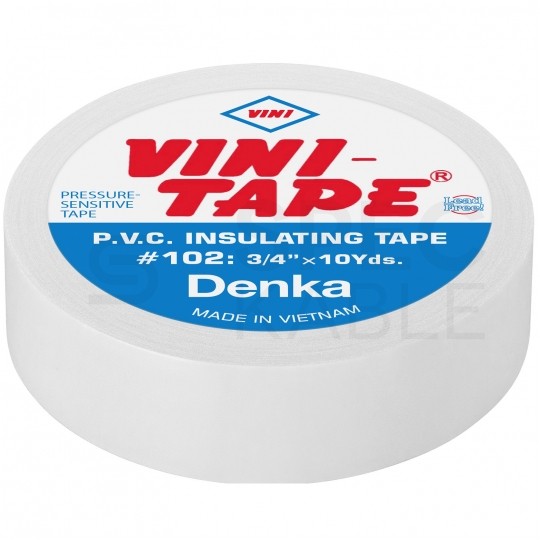 Taśma izolacyjna PVC 19mm x 10m Denka VINI-TAPE biała