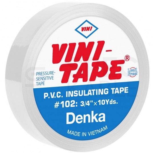Taśma izolacyjna PVC 19mm x 10m Denka VINI-TAPE biała