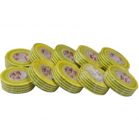 Taśma izolacyjna PVC 19mm x 20m SCAPA żółto-zielona