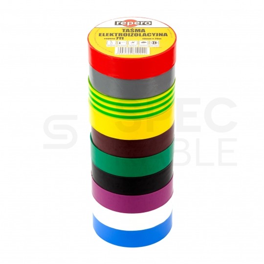Taśma izolacyjna PVC 25mm x 20m Repero 711 czarna