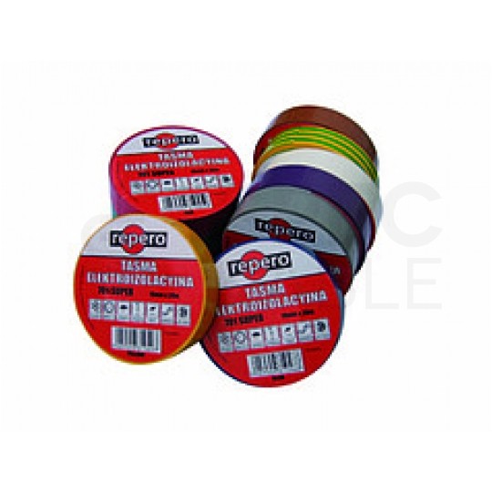 Taśma izolacyjna PVC Premium 19mm x 20m Repero 701 Super biała