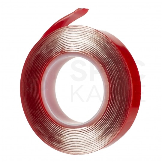 Taśma klejąca dwustronna akrylowa 12mm x 3m przezroczysta UV F6060