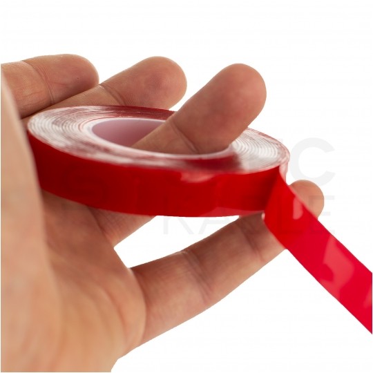 Taśma klejąca dwustronna akrylowa 12mm x 3m przezroczysta UV F6060