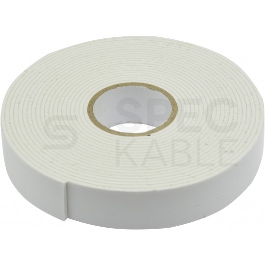 Taśma klejąca dwustronna piankowa 20mm x 5m biała REBEL