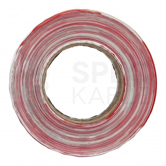 Taśma ostrzegawcza odgradzająca BIAŁO-CZERWONA 8cm x 100m