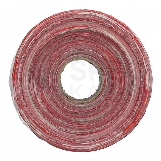 Taśma ostrzegawcza odgradzająca BIAŁO-CZERWONA 8cm x 500m