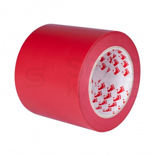 Taśma oznaczeniowa ostrzegawcza PVC 100mm x 33m SCAPA 2721 czerwona