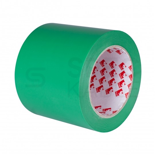 Taśma oznaczeniowa ostrzegawcza PVC 100mm x 33m SCAPA 2721 zielona