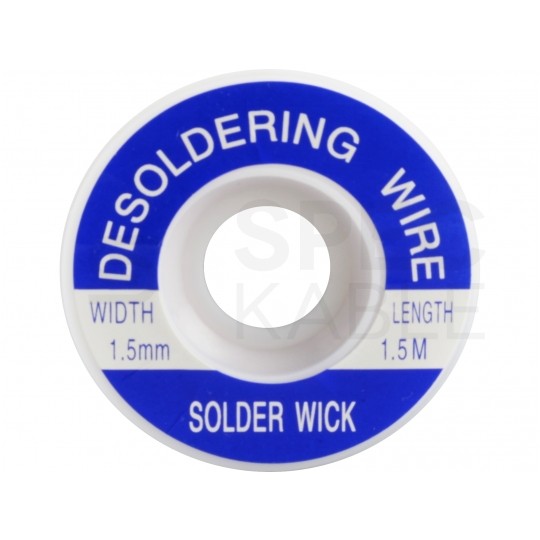 Taśma rozlutownicza plecionka do odsysania cyny 1,5mm / 1,5m