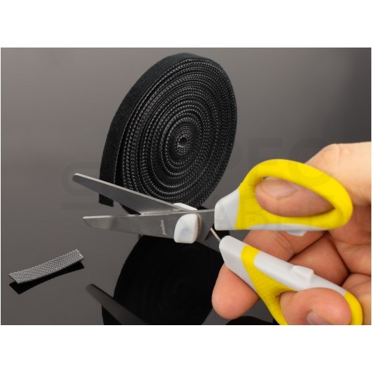 Taśma rzepowa 10mm 5m czarna Back To Back do organizacji kabli i przewodów NEKU