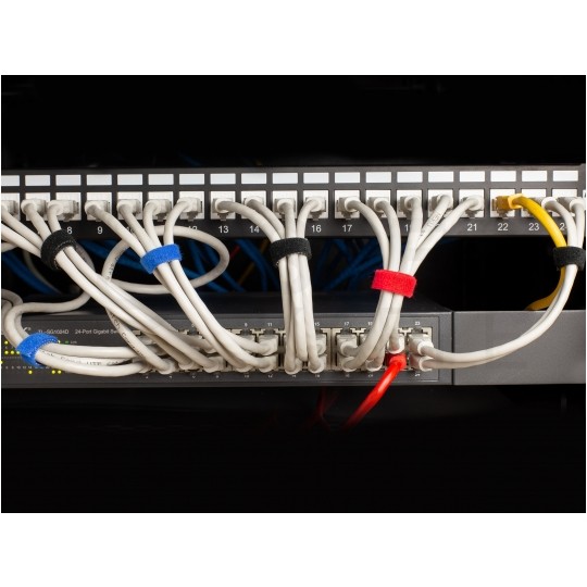 Taśma rzepowa 10mm 5m czarna Back To Back do organizacji kabli i przewodów NEKU