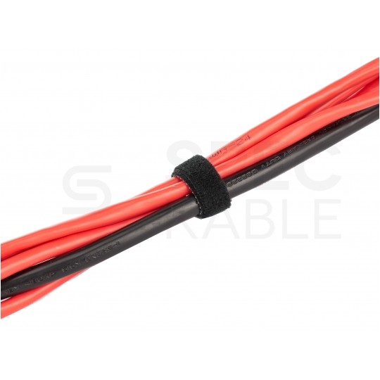 Taśma rzepowa 10mm 5m czarna Back To Back do organizacji kabli i przewodów NEKU