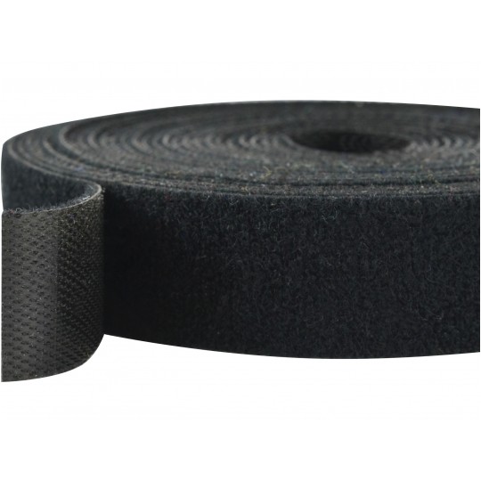 Taśma rzepowa 16mm 4m czarna Back To Back do organizacji kabli i przewodów