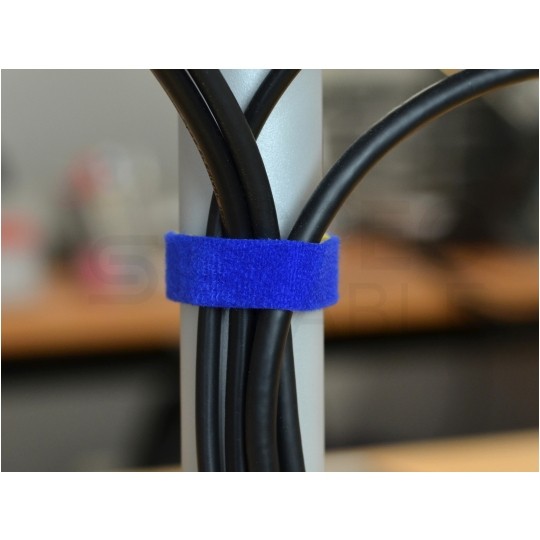 Taśma rzepowa 16mm 4m niebieska Back To Back do organizacji kabli i przewodów