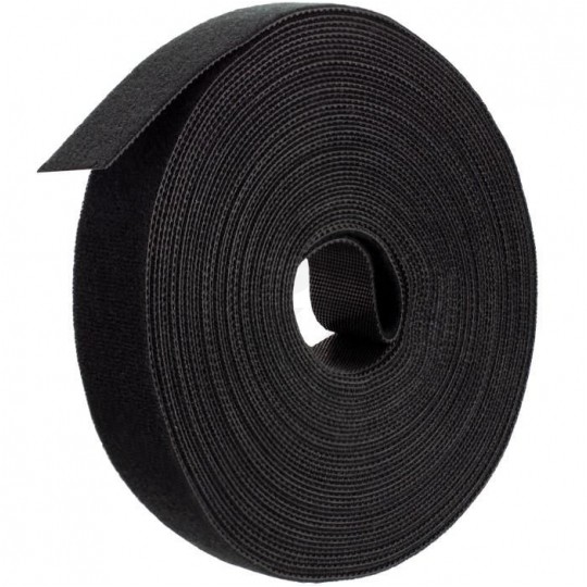 Taśma rzepowa 20mm 10m czarna Back To Back do organizacji kabli i przewodów NEKU