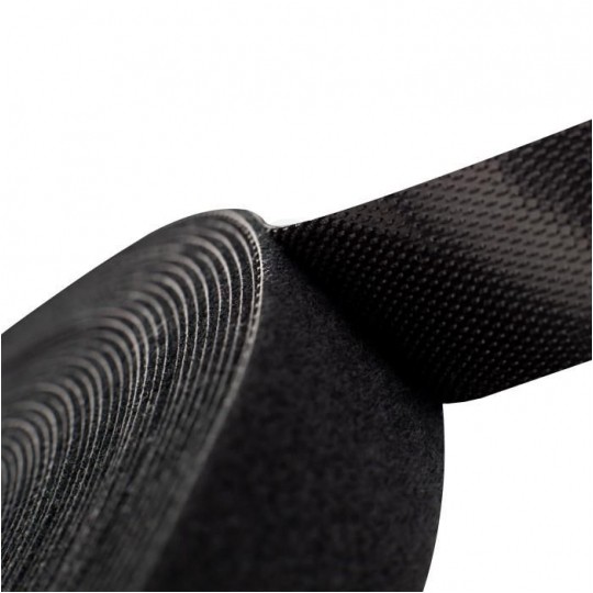 Taśma rzepowa 20mm 10m czarna Back To Back do organizacji kabli i przewodów NEKU