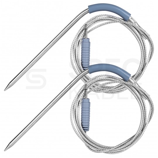 Termometr kuchenny do żywności, mięsa, pieczenia, gotowania [-40 ÷ 300°C] z 2 sondami szpikulcowymi, wyświetlaczem LCD i funkcją Bluetooth WT308B WINTACT