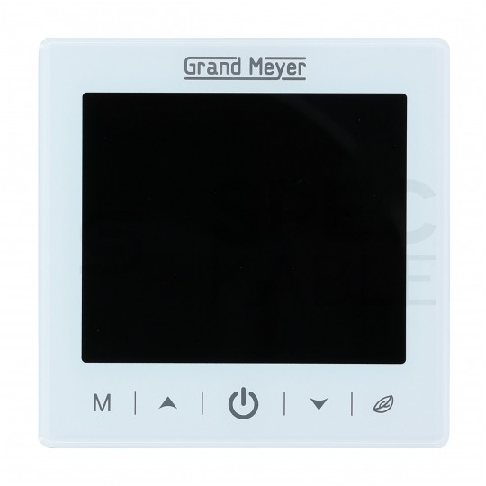 Termostat podłogowy regulator temperatury bezprzewodowy z wyświetlaczem LCD IP20 SN-10 biały GRAND MEYER