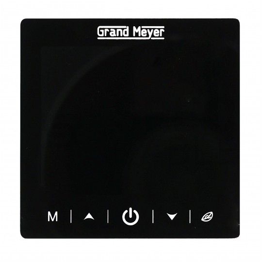 Termostat podłogowy regulator temperatury bezprzewodowy z wyświetlaczem LCD IP20 SN-20 czarny GRAND MEYER