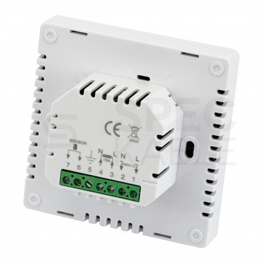 Termostat podłogowy regulator temperatury przewodowy / bezprzewodowy z WiFi i wyświetlaczem LCD IP30 HT-08 VOLT