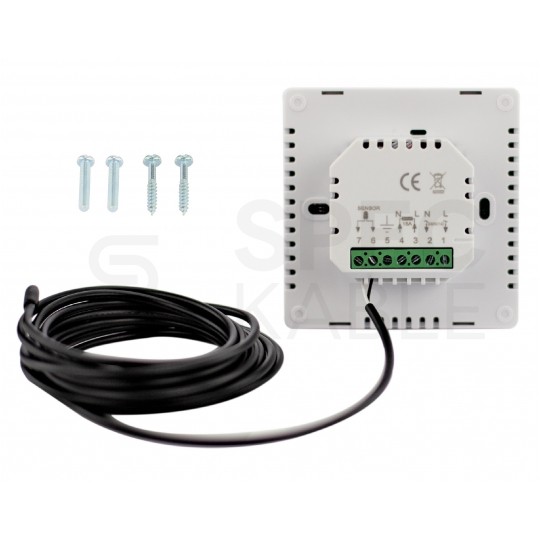 Termostat podłogowy regulator temperatury przewodowy / bezprzewodowy z WiFi i wyświetlaczem LCD IP30 HT-08 VOLT