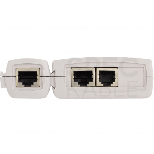 Tester kabli sieciowych LAN RJ45 + RJ12 / RJ11 z diodami LED czarny