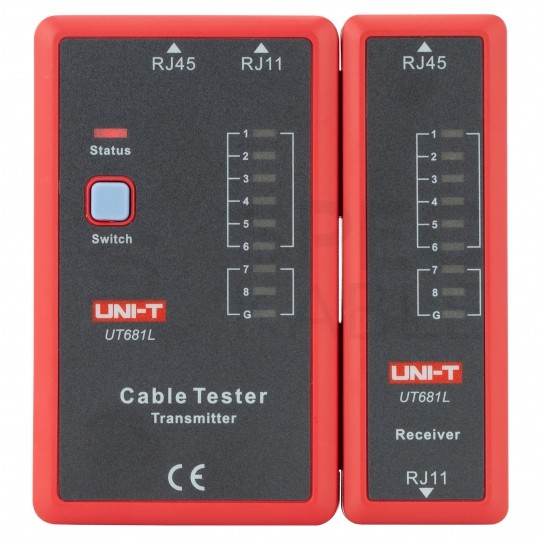 Tester kabli sieciowych LAN RJ45 + RJ12 / RJ11 z diodami LED UNI-T UT681L