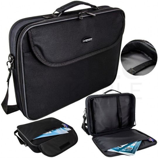 Torba na laptopa 15,6" czarna CLASSIC