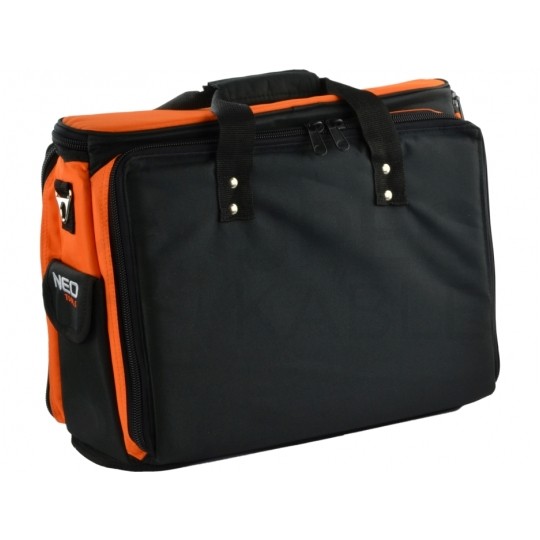 Torba narzędziowa monterska ze wzmocnieniem i organizerem 17+2 kieszeni, na ramię NEO 84-308