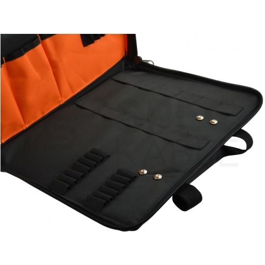 Torba narzędziowa monterska ze wzmocnieniem i organizerem 17+2 kieszeni, na ramię NEO 84-308