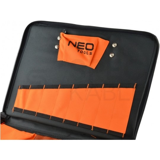 Torba narzędziowa monterska ze wzmocnieniem i organizerem 17+2 kieszeni, na ramię NEO 84-308