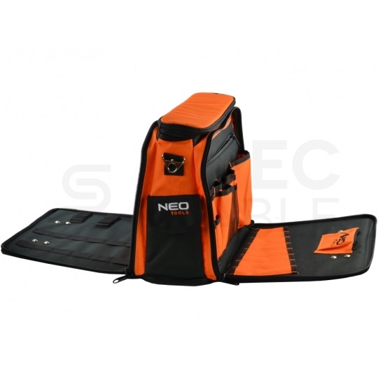 Torba narzędziowa monterska ze wzmocnieniem i organizerem 17+2 kieszeni, na ramię NEO 84-308