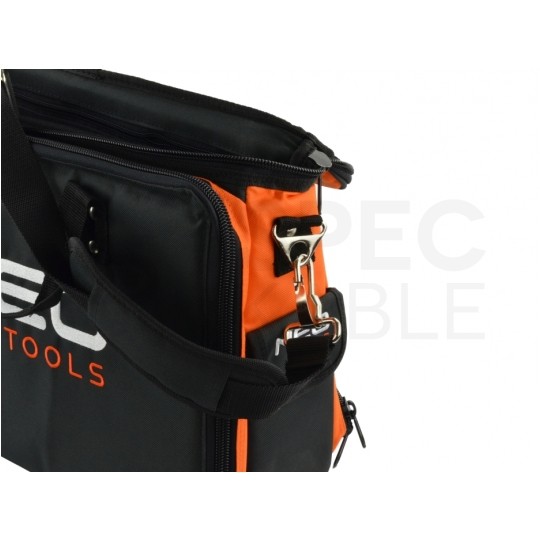 Torba narzędziowa monterska ze wzmocnieniem i organizerem 17+2 kieszeni, na ramię NEO 84-308