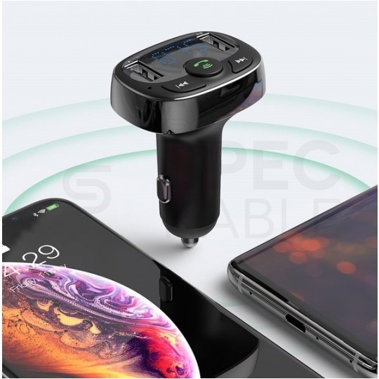 Transmiter radiowy FM Bluetooth z ładowarką USB 3.4A Baseus