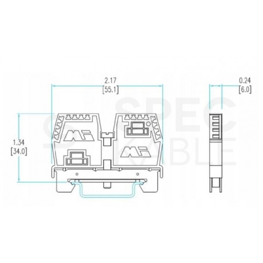 Trzymacz / blokada końcowa do złączek ZUG czarna