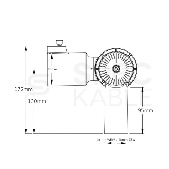 Uchwyt, adapter regulowany do montażu lamp, opraw ulicznych na słupie fi:48 x fi:62 x dł.309mm V-TAC