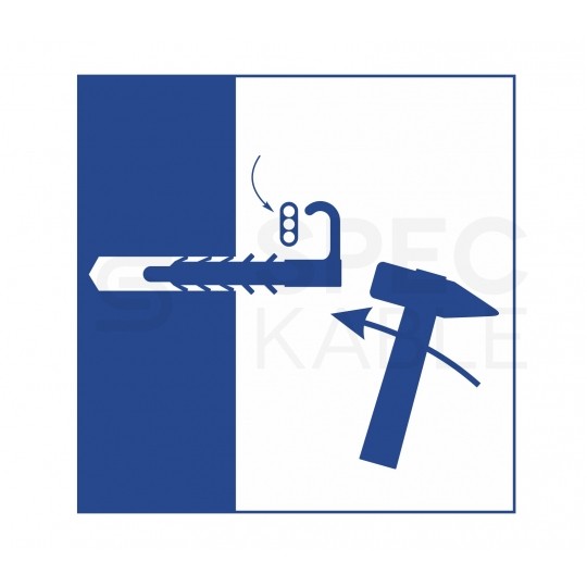 Uchwyt kablowy hakowy wbijany USMPH-3 do kabli płaskich YDYp (3x1,5-3x2,5) 100szt.