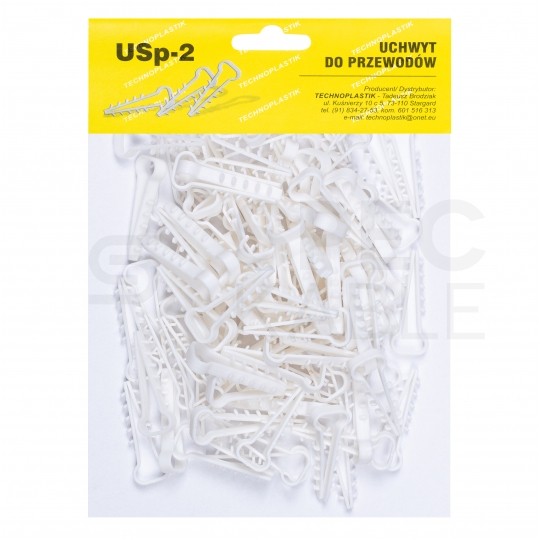 Uchwyt kablowy owalny wbijany USP-2 do kabli płaskich YDYp (3x1,5-3x2,5) 100szt.